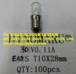 Lampu Panel Indicator 30V 0.11A E10